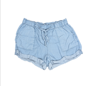 Aerie chambray paper-bag camp shorts Large Blue